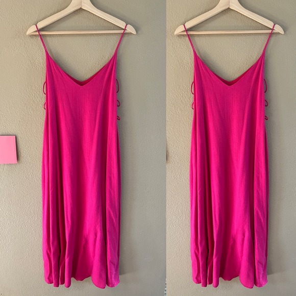 Anthropologie Moon River Valentina pink slip dress - Picture 2 of 5